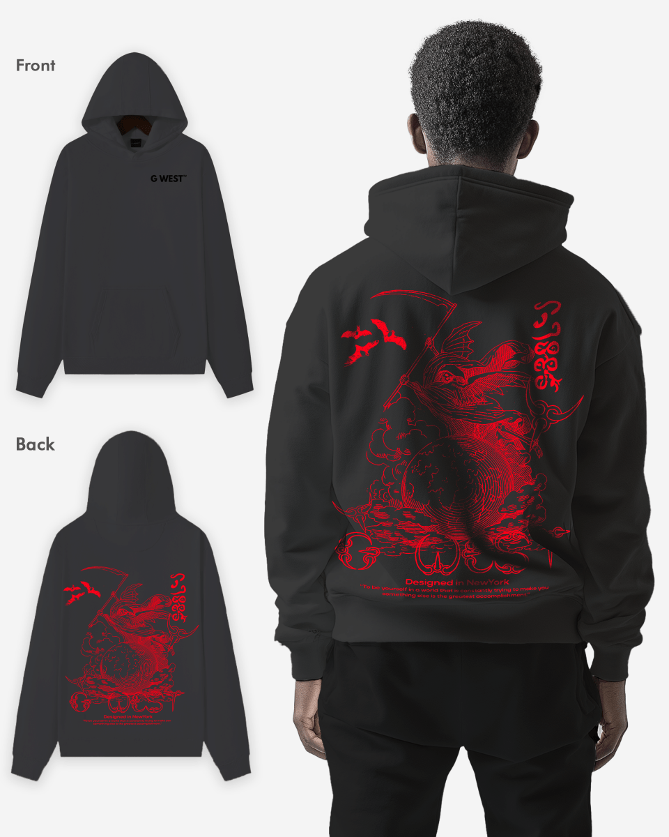 G West Reaper World Heavy Premium Oversize Hoodie