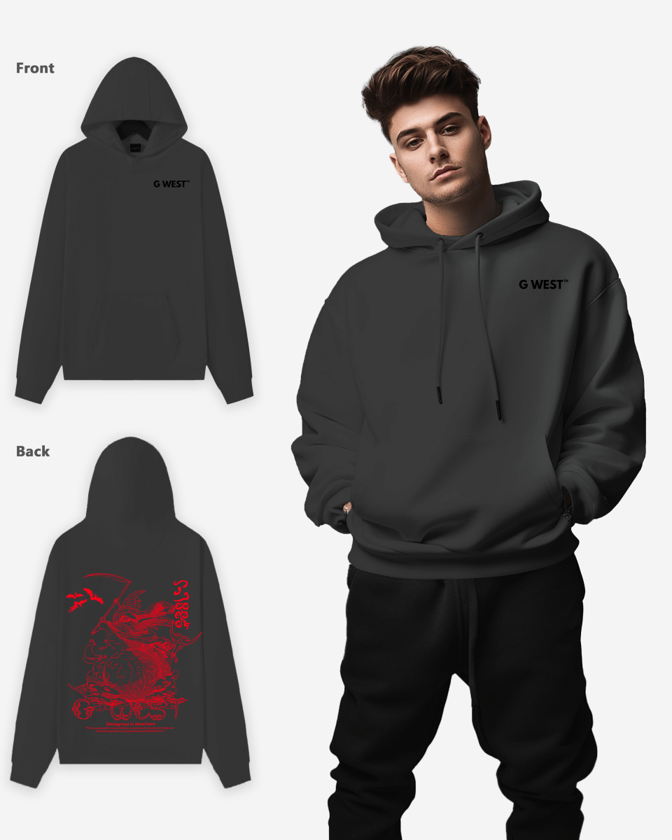G West Reaper World Heavy Premium Oversize Hoodie
