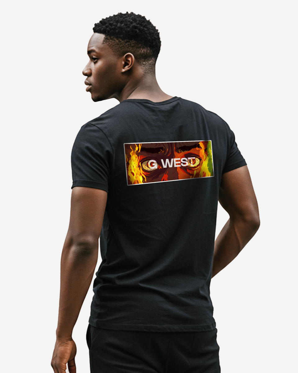 G West Regular Fit Flame Box Logo T Shirt