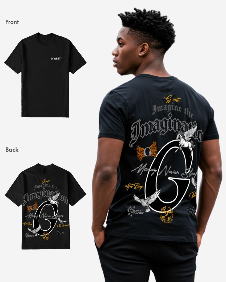 G West Regular Fit Money Never Sleeps T Shirt - Gwpbast5046 - 6 Colors