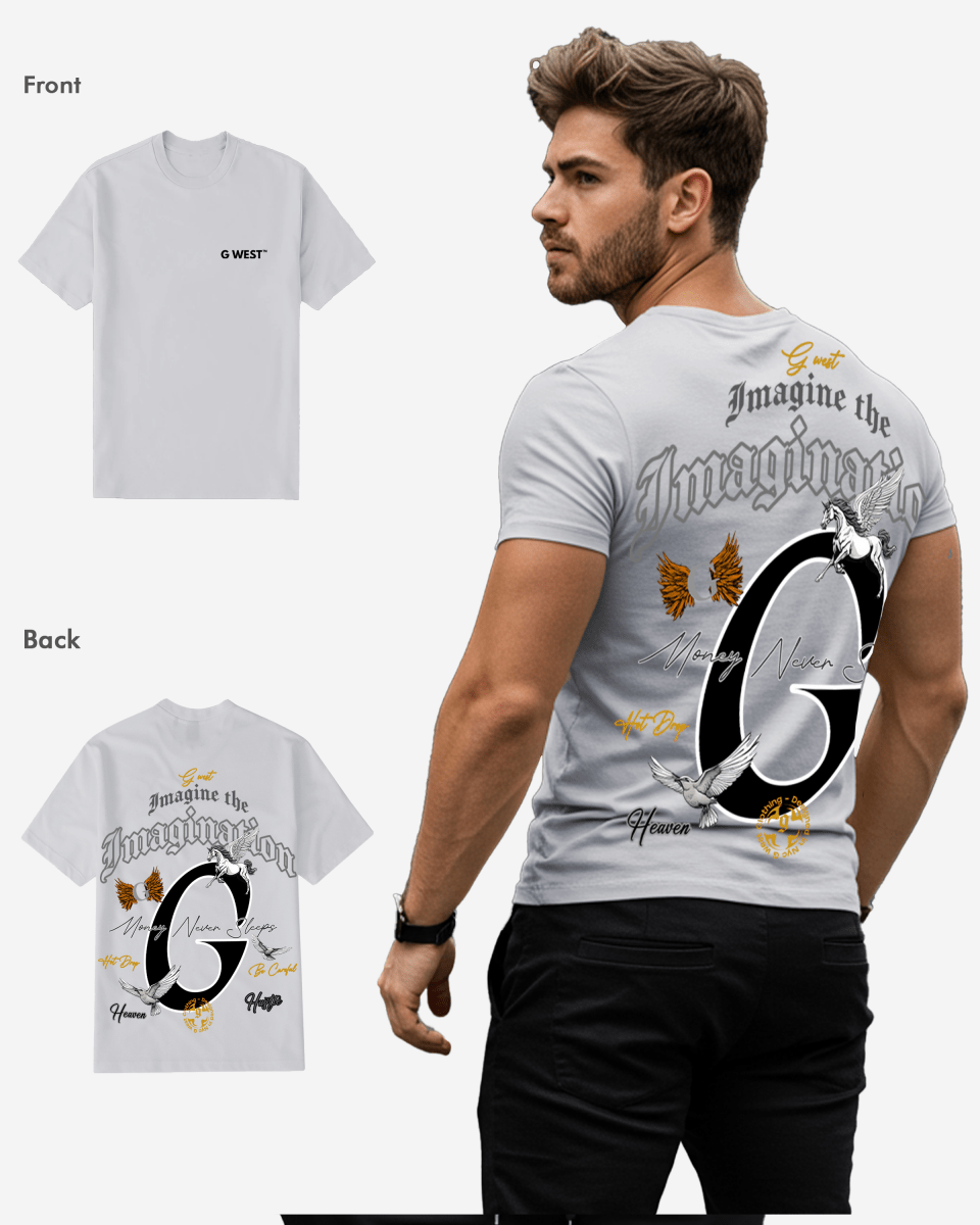 G West Regular Fit Money Never Sleeps T Shirt - Gwpbast5046 - 6 Colors