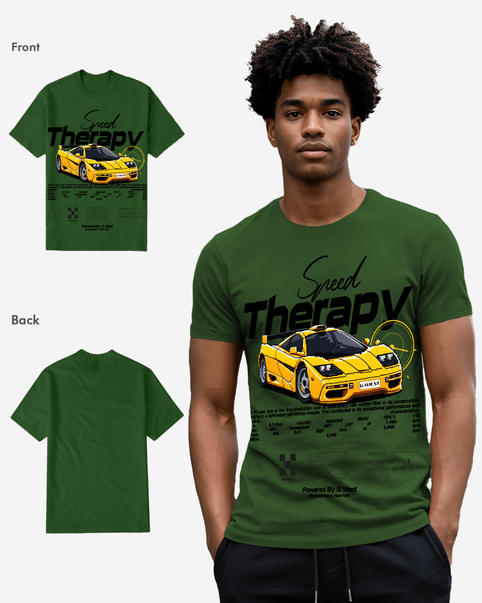 G West Regular Fit Speed Therapy Front Graphic T Shirt