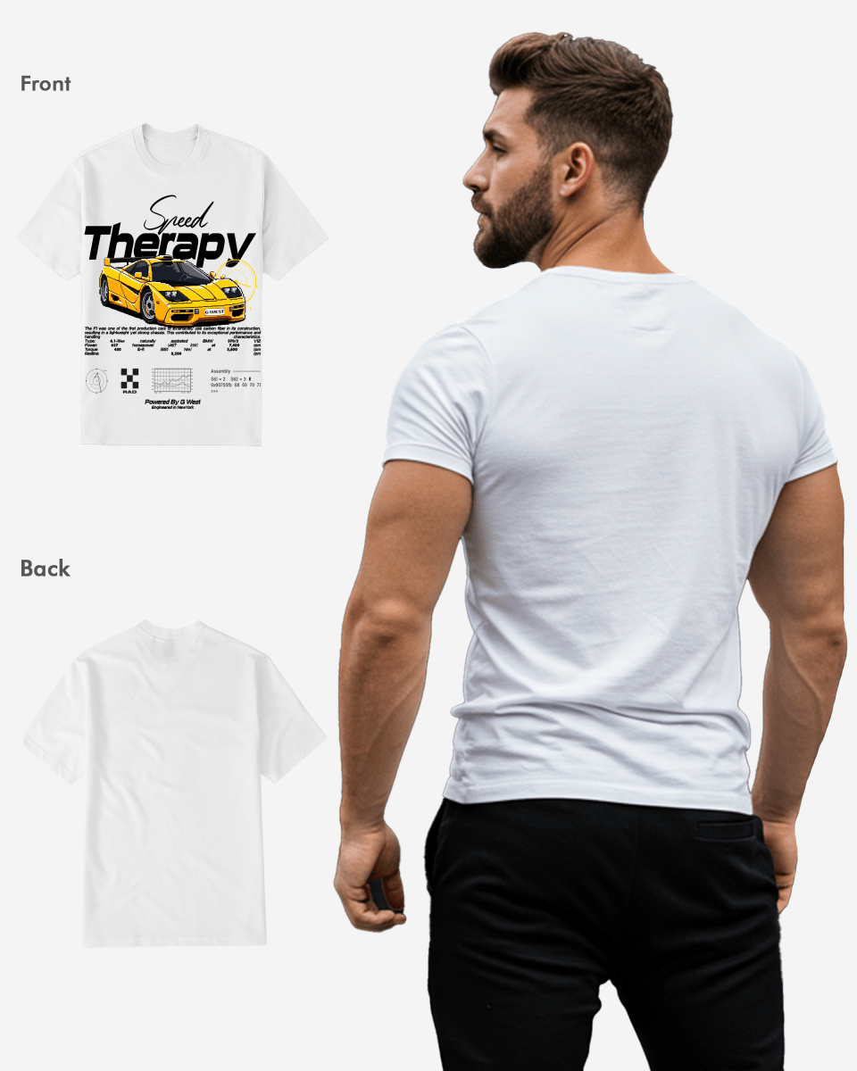 G West Regular Fit Speed Therapy Front Graphic T Shirt