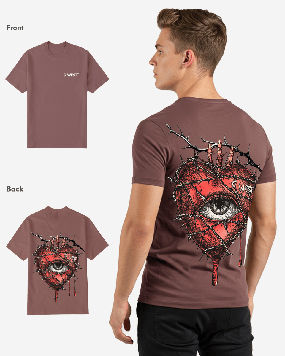 G West Regular Fit Wire Heart T Shirt