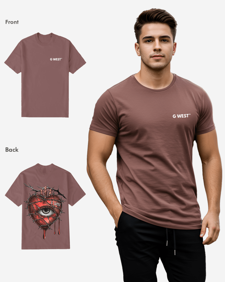 G West Regular Fit Wire Heart T Shirt