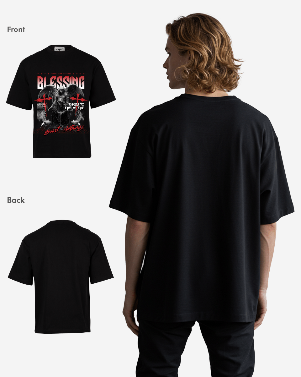 G West Rhinestone Blessing Oversized Tee