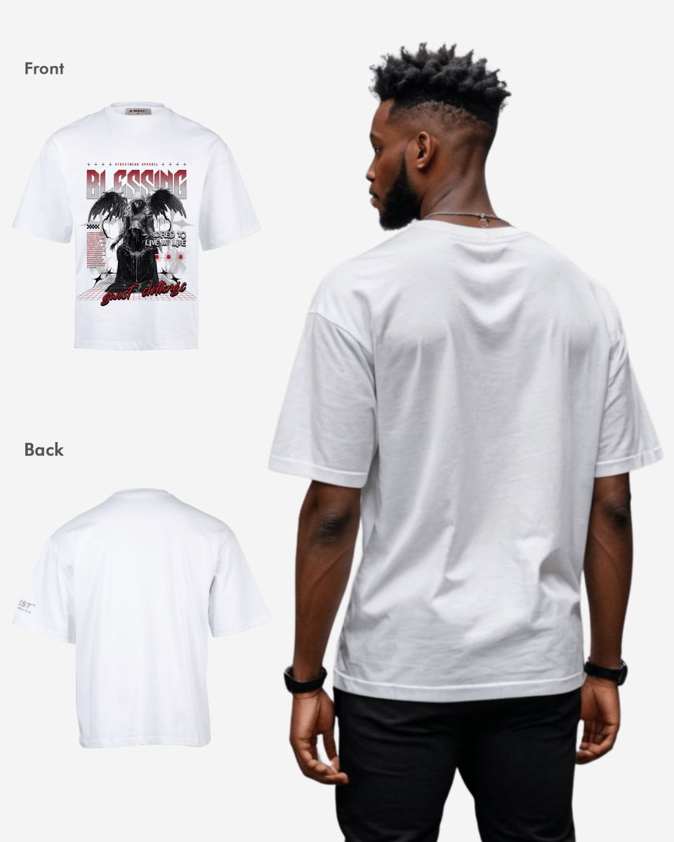 G West Rhinestone Blessing Oversized Tee