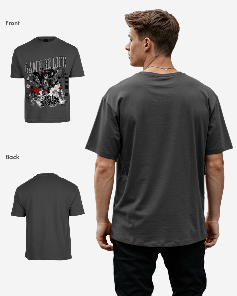 G West Rhinestone Game Of Life Oversized Tee