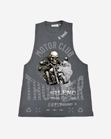 G WEST RHINESTONE THUNDER MOTOR CLUB MENS TANKS