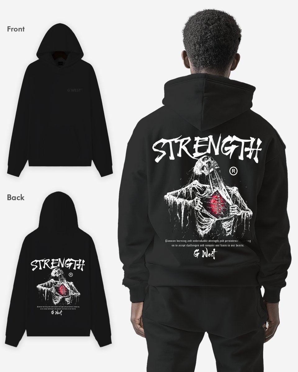 G West Ripping Skeleton Oversized Hoodie