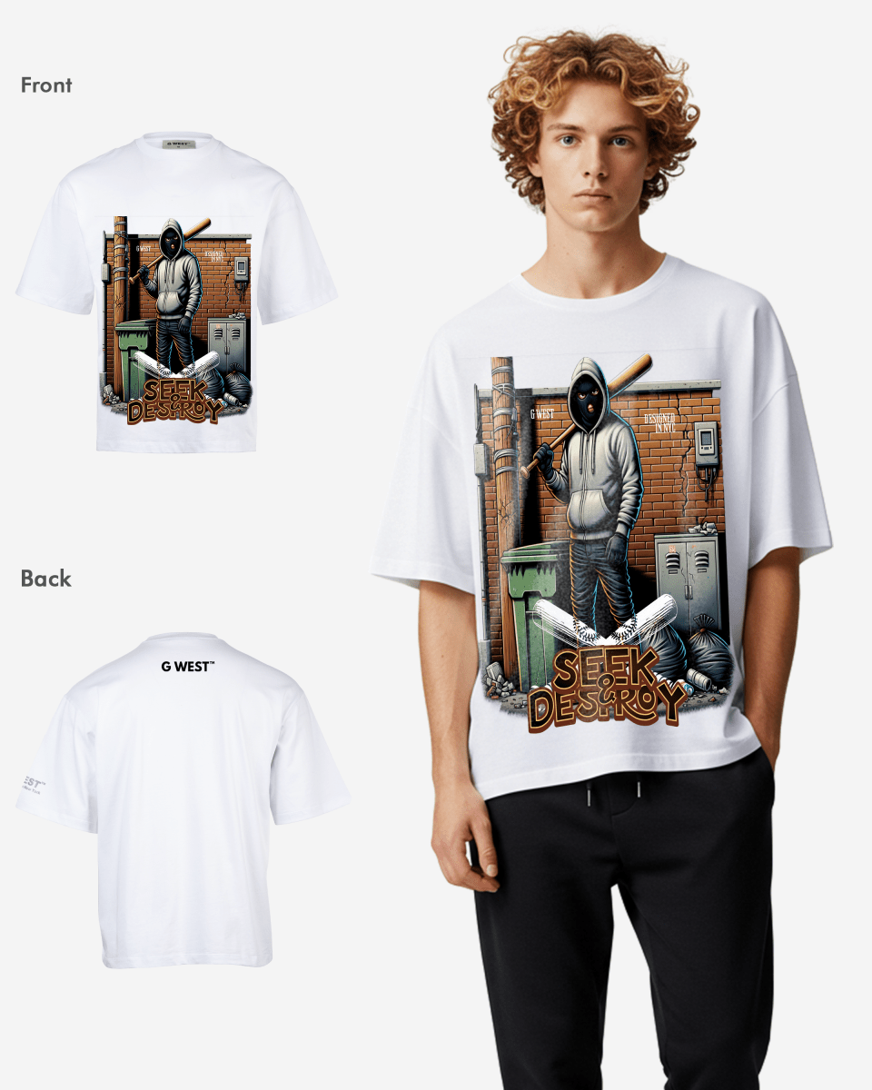 G-WEST SEEK & DESTROY OVERSIZED TEE