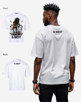 G-WEST SKULL AND WINGED VISION OVERSIZED TEE