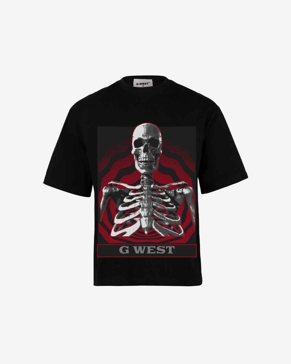 G WEST Skull of the unknown OVersized Tee