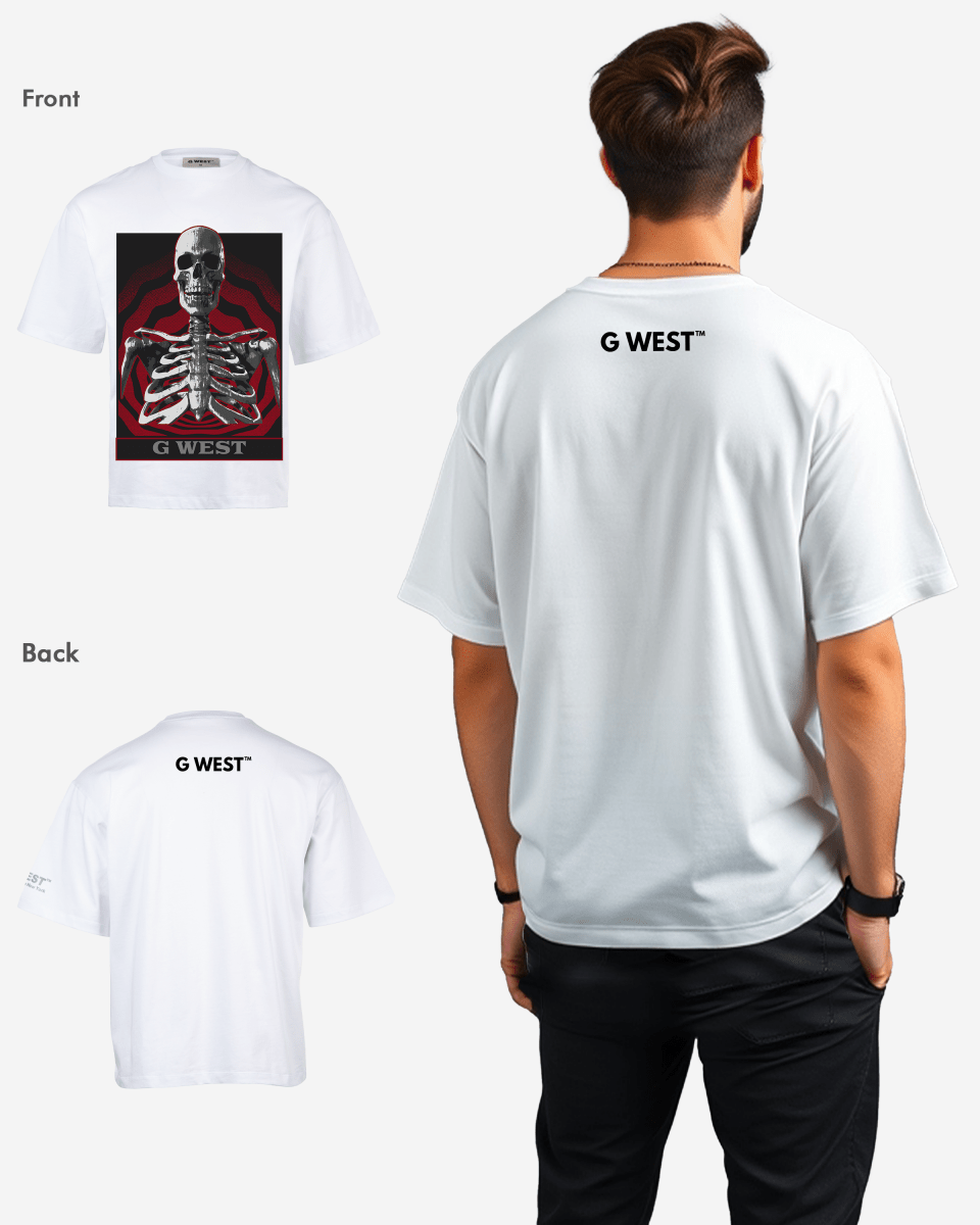 G WEST Skull of the unknown OVersized Tee