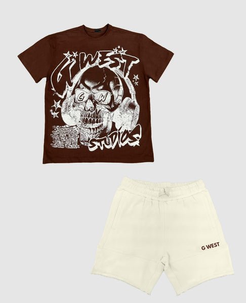 G WEST SKULLY BEATS TEE