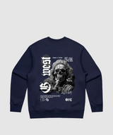 G West Smoke Skull Heavy Premium Crewneck