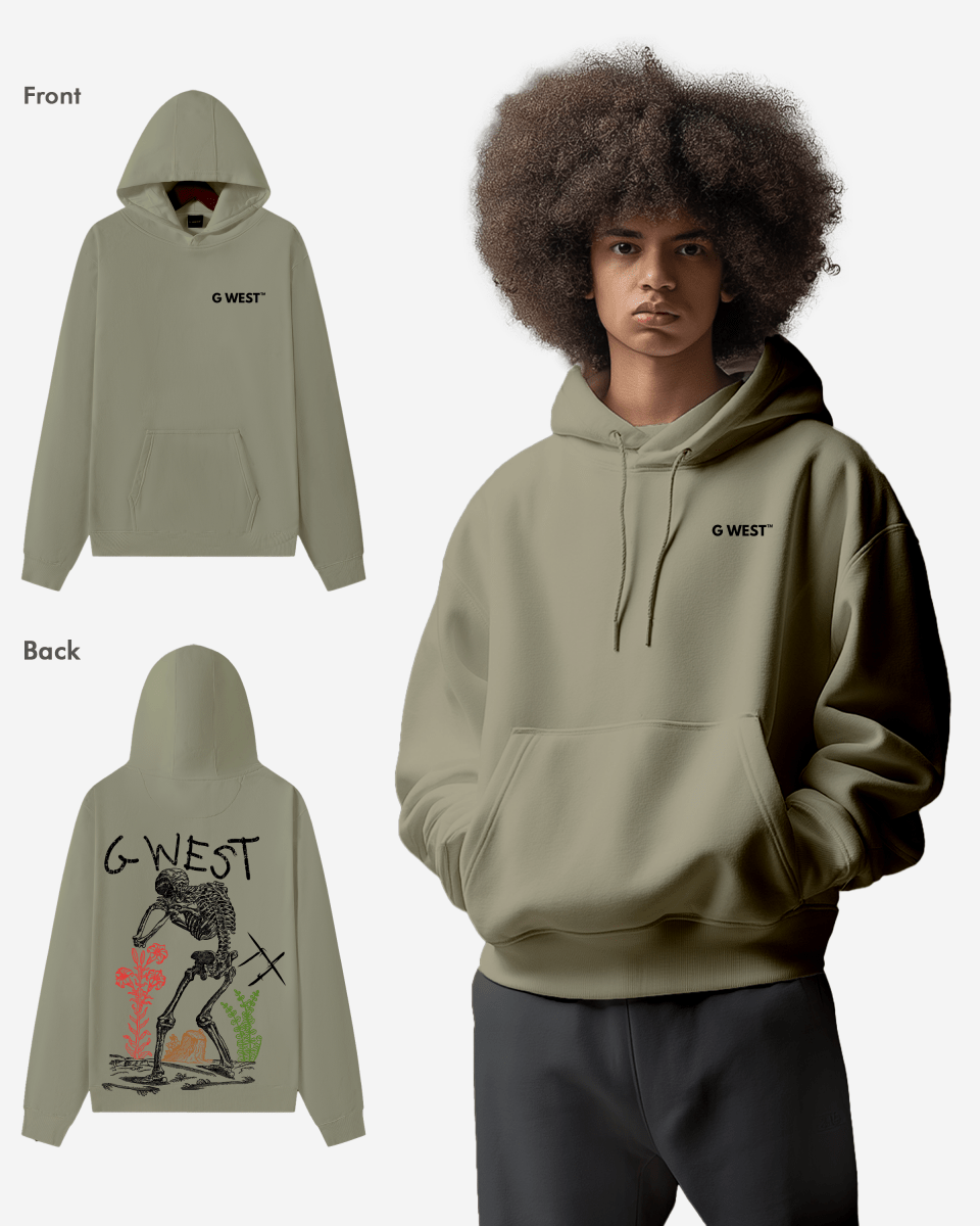 G West Sorrow Skeleton Heavy Premium Hoodie