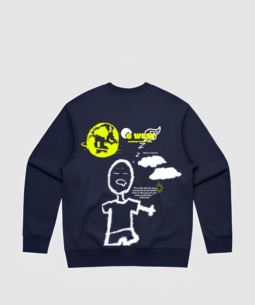 G West Stick Figure Heavy Premium Crewneck
