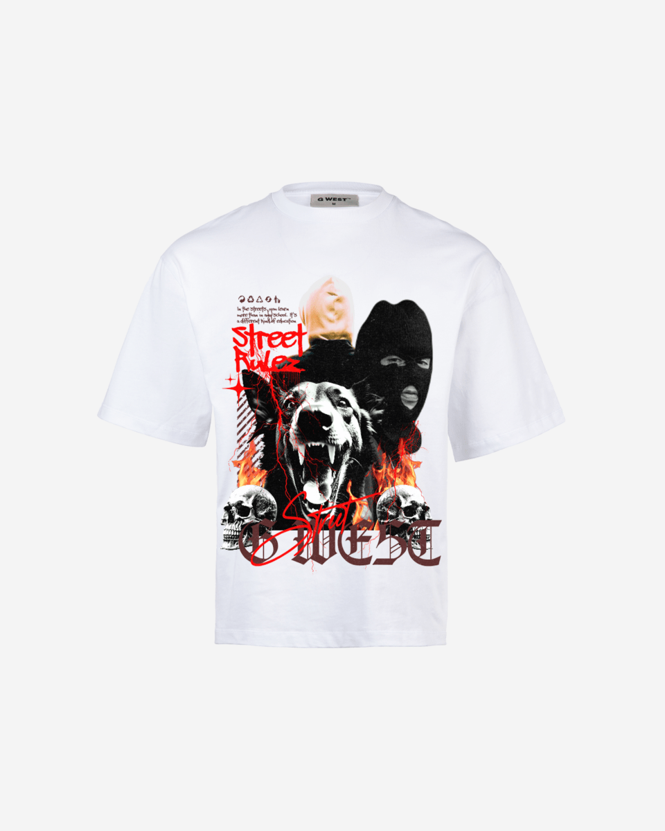 G-WEST STREET RULEZ OVERSIZED TEE