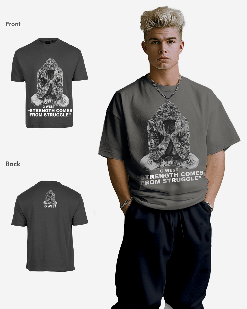 G West Strength Come From Struggle Oversized Tee