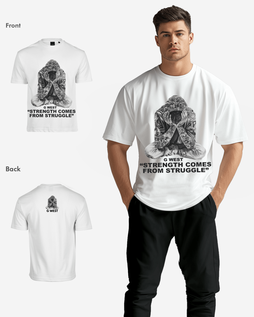 G West Strength Come From Struggle Oversized Tee