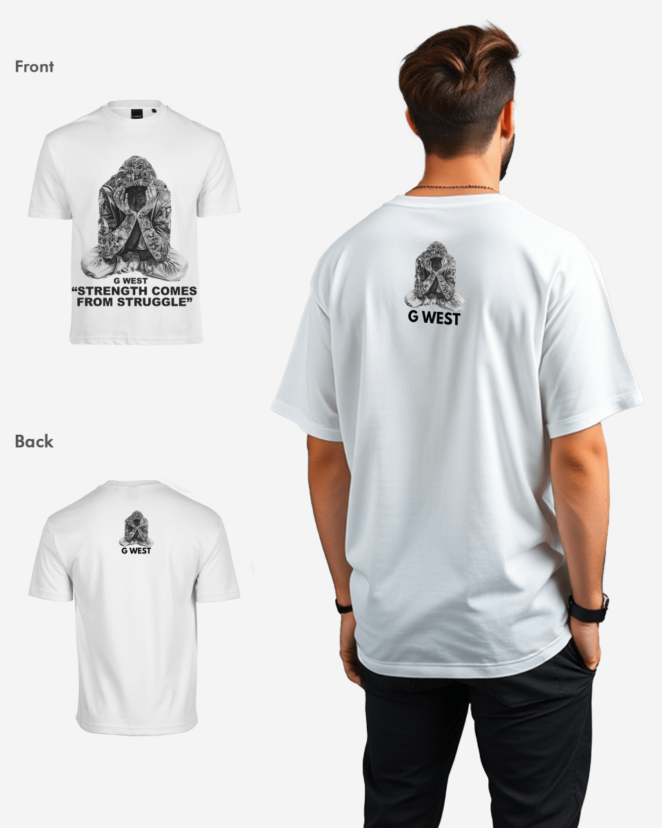 G West Strength Come From Struggle Oversized Tee