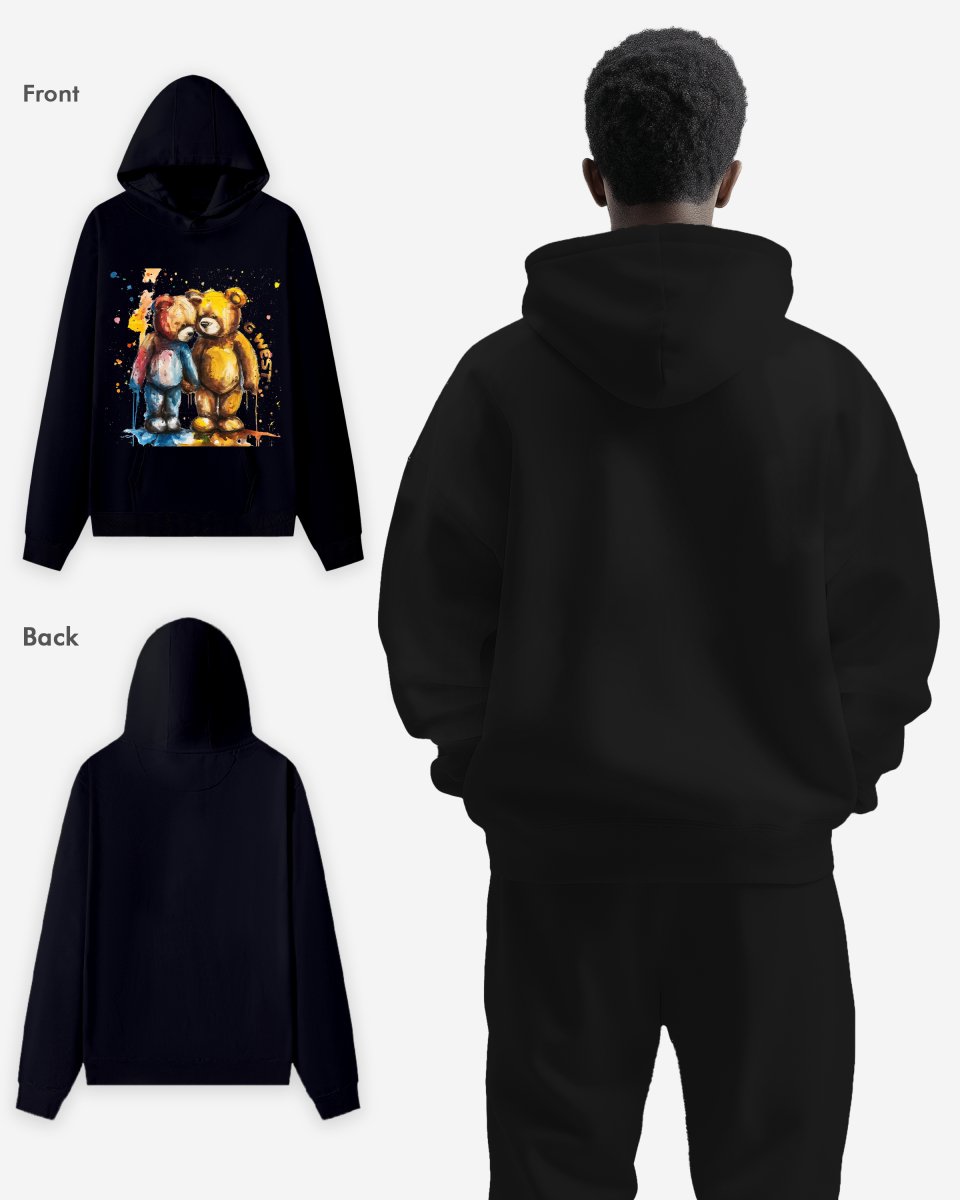 G WEST TEDDY BEAR OVERSIZE HOODIE