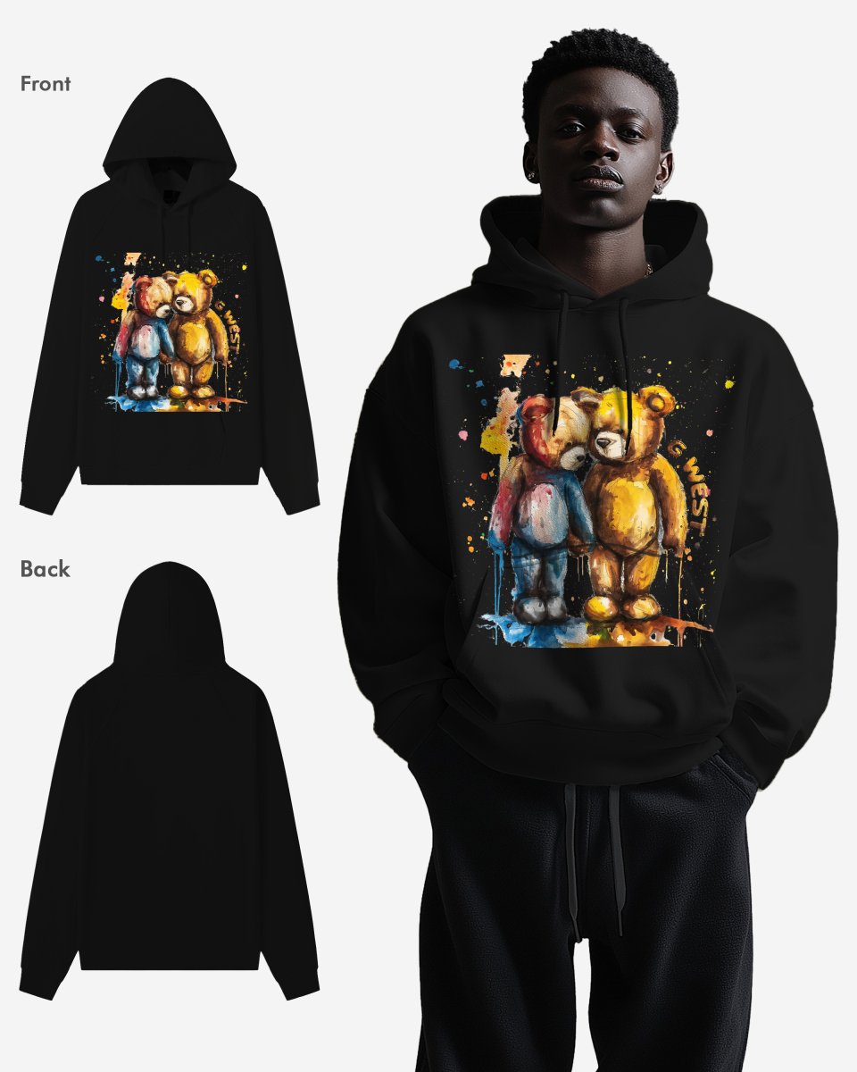G WEST TEDDY BEAR OVERSIZE HOODIE