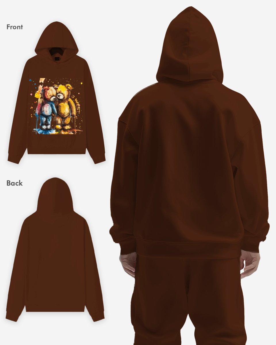 G WEST TEDDY BEAR OVERSIZE HOODIE