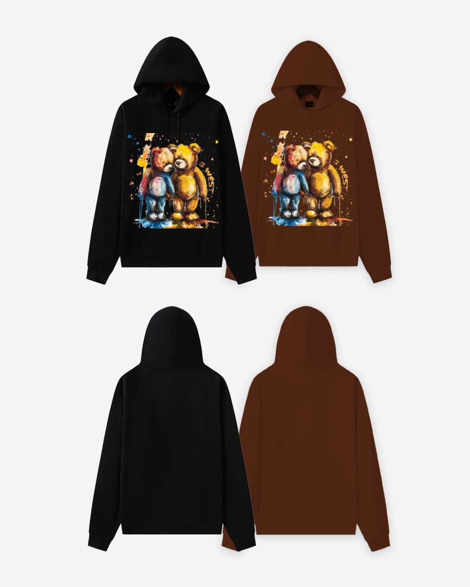 G WEST TEDDY BEAR OVERSIZE HOODIE