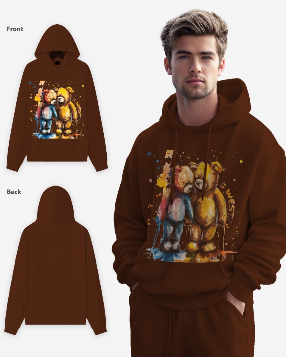 G WEST TEDDY BEAR OVERSIZE HOODIE