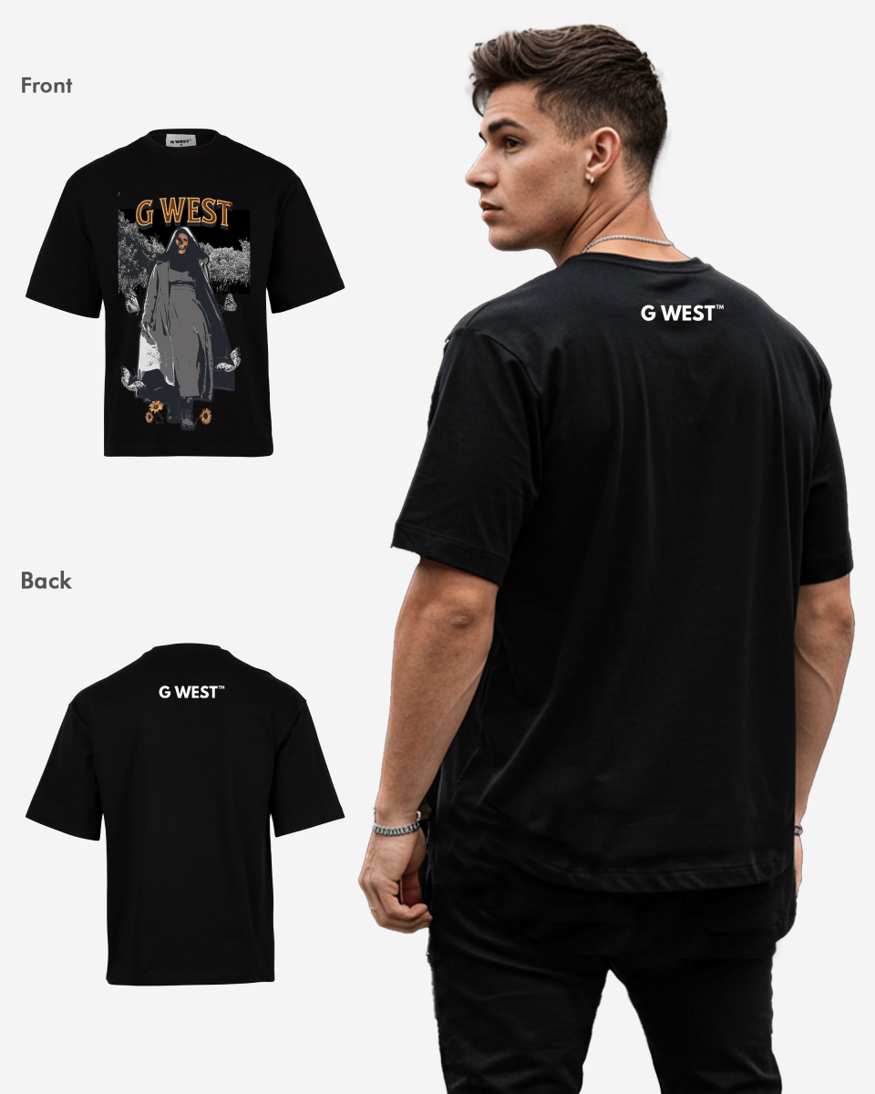 G West the dark blossom OVERSIZED TEE