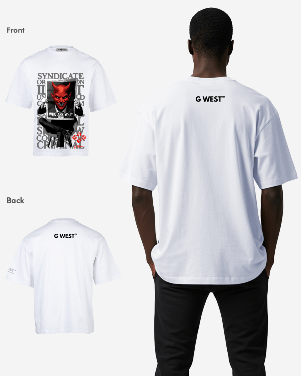 G-WEST THE DEVIL SPEAKS OVERSIZED TEE