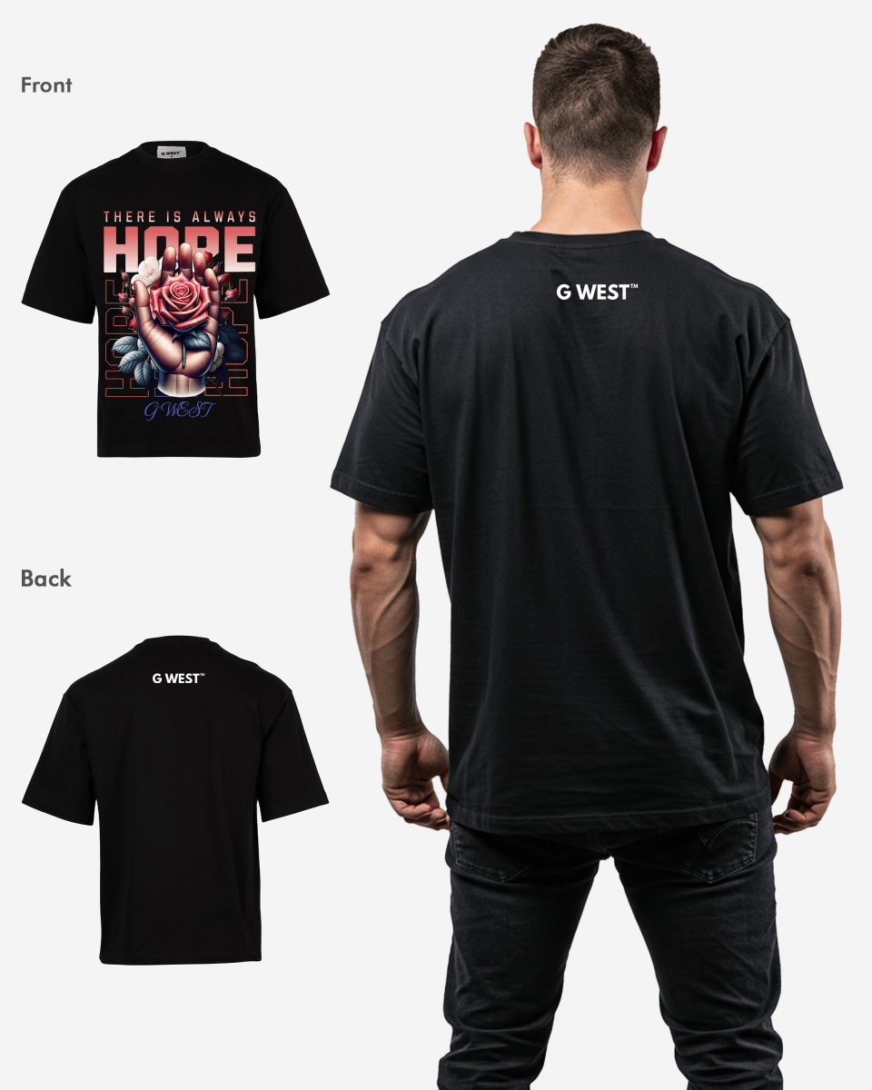 G-WEST THERE IS ALWAYS HOPE OVERSIZED TEE