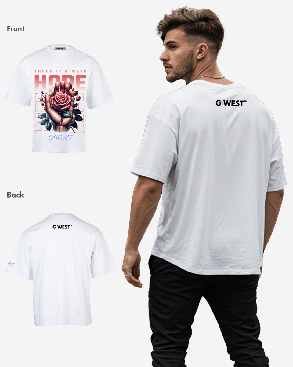 G-WEST THERE IS ALWAYS HOPE OVERSIZED TEE