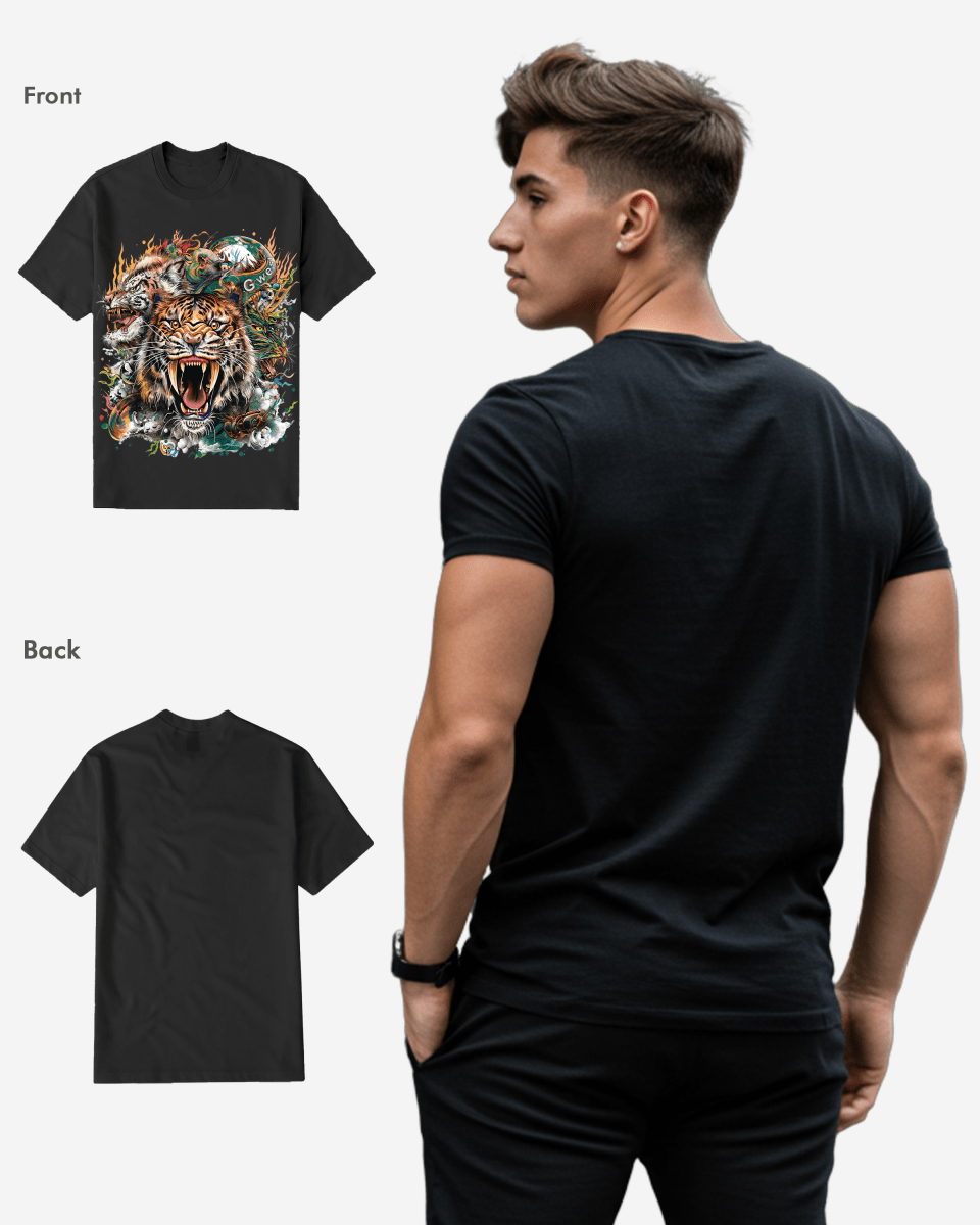 G WEST TIGER DRAGON TEE