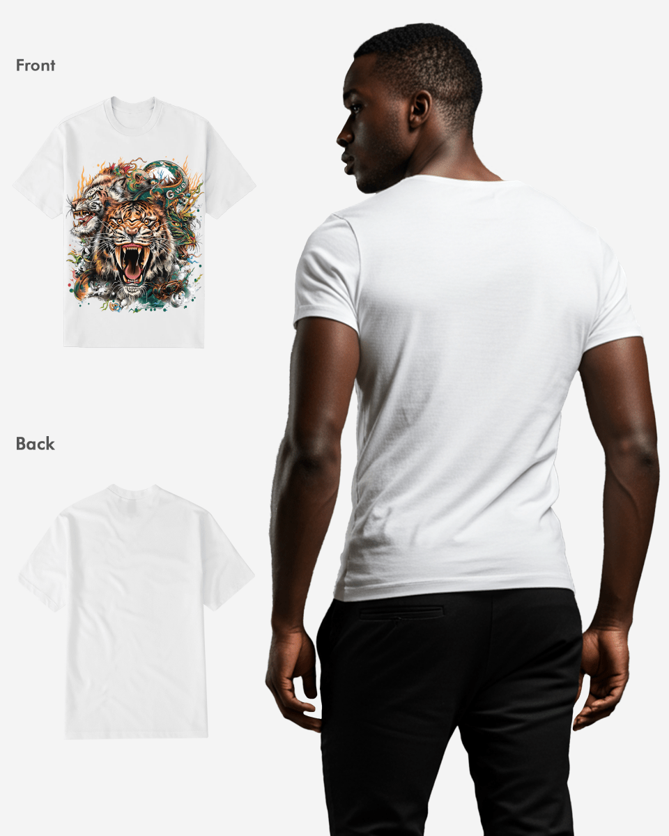 G WEST TIGER DRAGON TEE