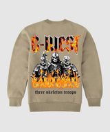 G West Tri Skeleton Fleece Crewneck With Invisible Zippers