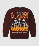 G West Tri Skeleton Fleece Crewneck With Invisible Zippers