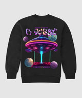 G West Ufo Fleece Crewneck With Invisible Zippers