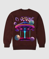 G West Ufo Fleece Crewneck With Invisible Zippers