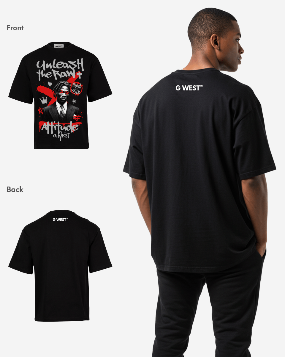 G-WEST UNLEASH THE RAW OVERSIZED TEE
