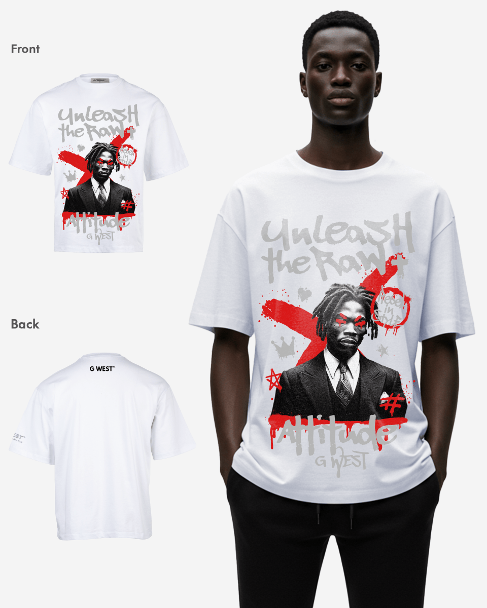 G-WEST UNLEASH THE RAW OVERSIZED TEE