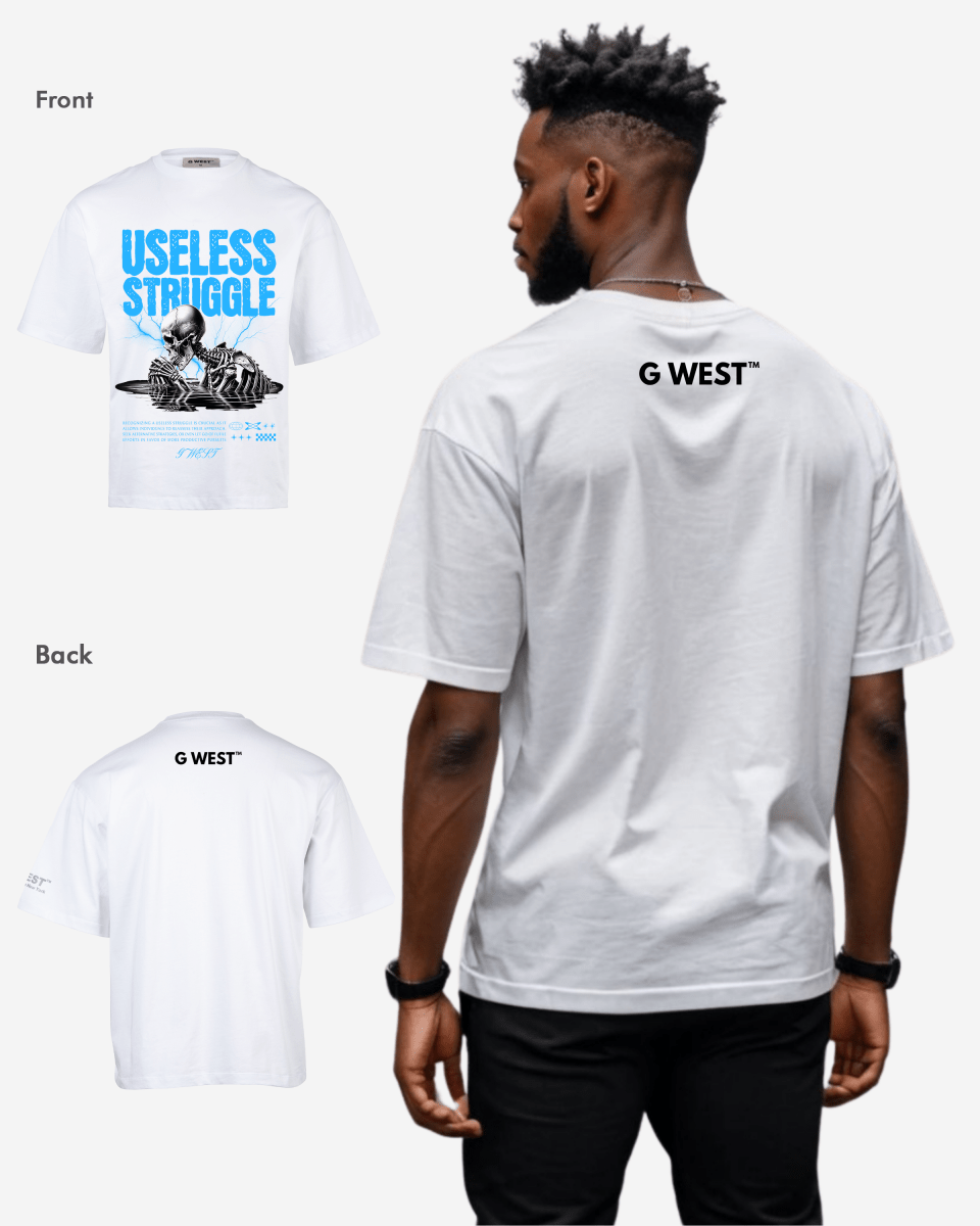 G-WEST USELESS STRUGGLE OVERSIZED TEE