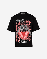 G-WEST WINGS N BLOOMS OVERSIZED TEE