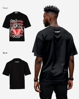 G-WEST WINGS N BLOOMS OVERSIZED TEE