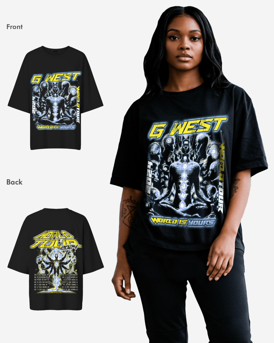 G West Womens World Is Yours Premium Oversized Tee