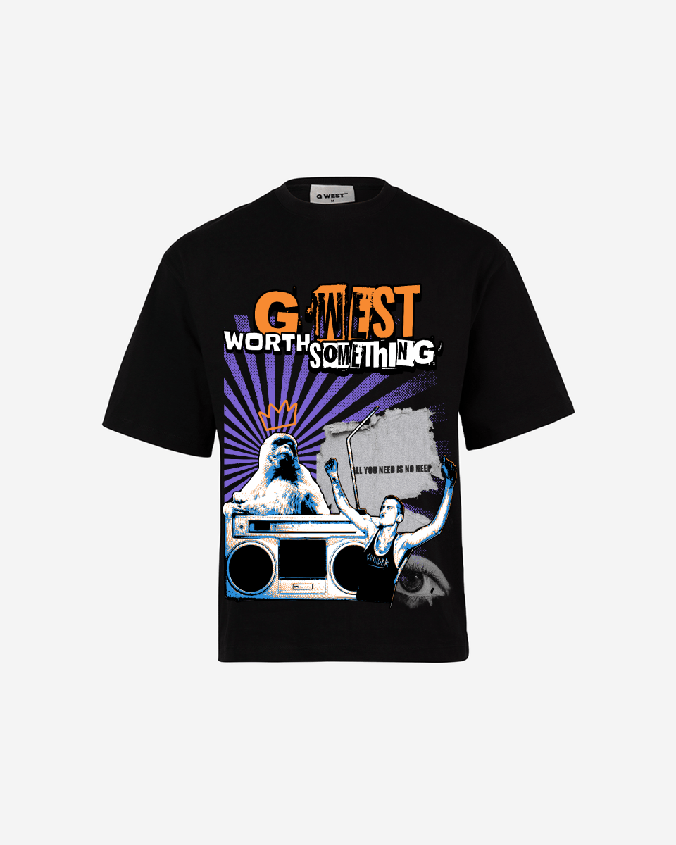 G-WEST WORTH SOMETHING OVERSIZED TEE