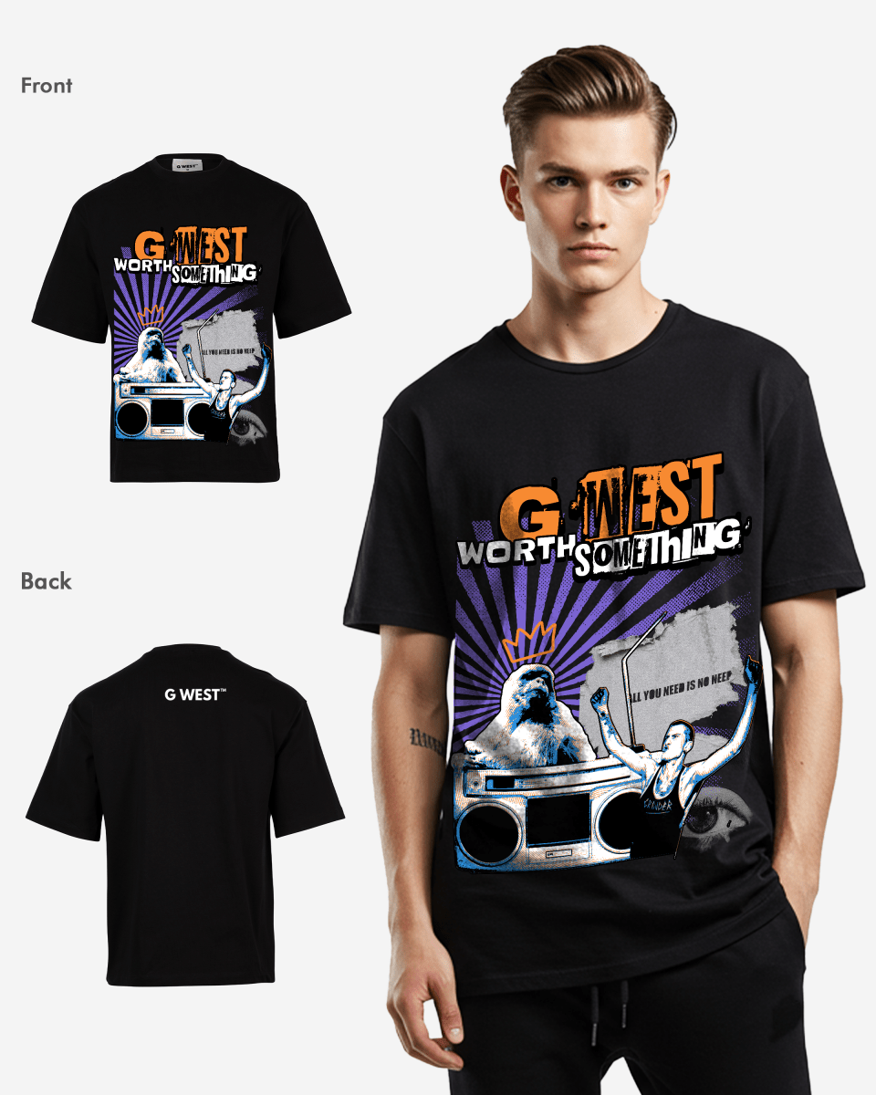 G-WEST WORTH SOMETHING OVERSIZED TEE