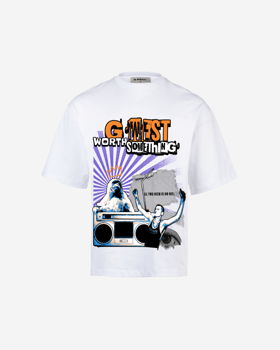 G-WEST WORTH SOMETHING OVERSIZED TEE